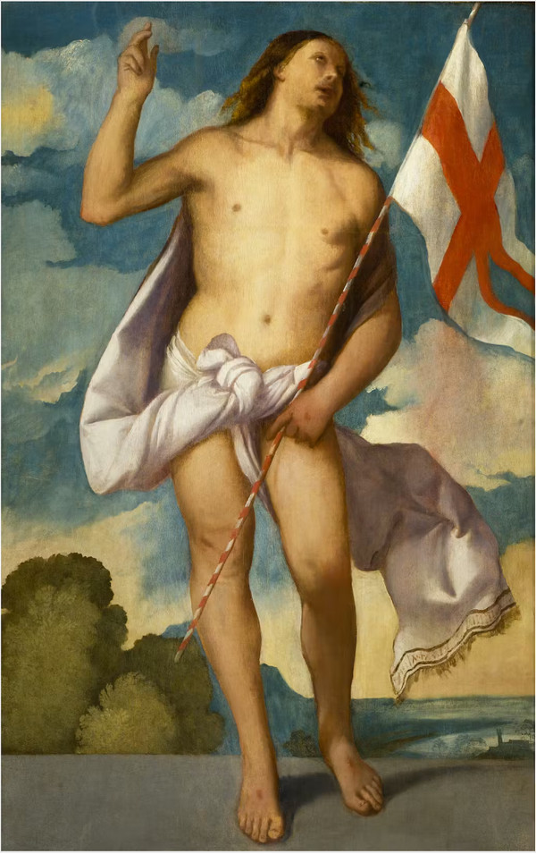 Die Auferstehung Christi, Follower von Tiziano Vecellio (Pieve di Cadore 1490 - Venedig 1576)