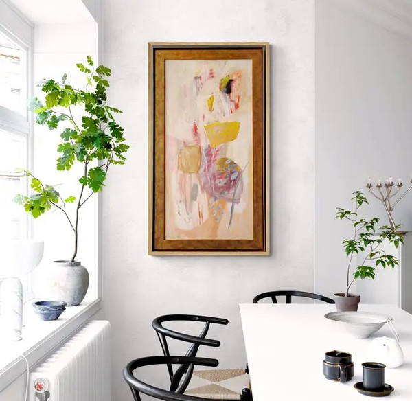 Large Abstract Impressionism painting on board No nightshade by Pierre Vlerick