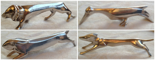 12 animal knife holders Orfèvrerie Gallia