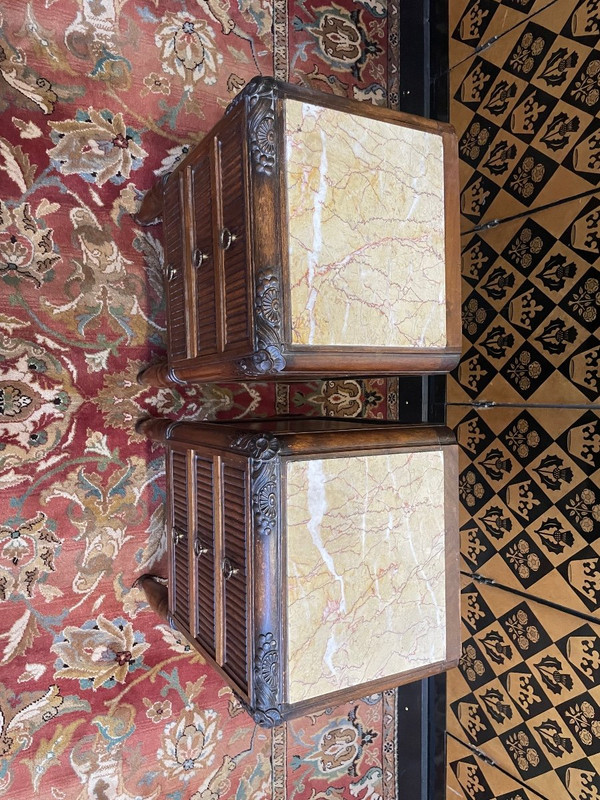 Paire De Tables De Chevets époque Art Déco