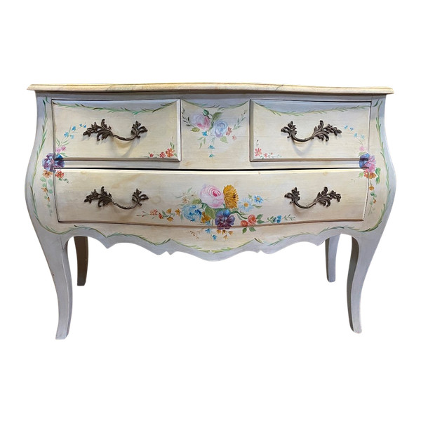 Commode Peinte De Style Louis XV