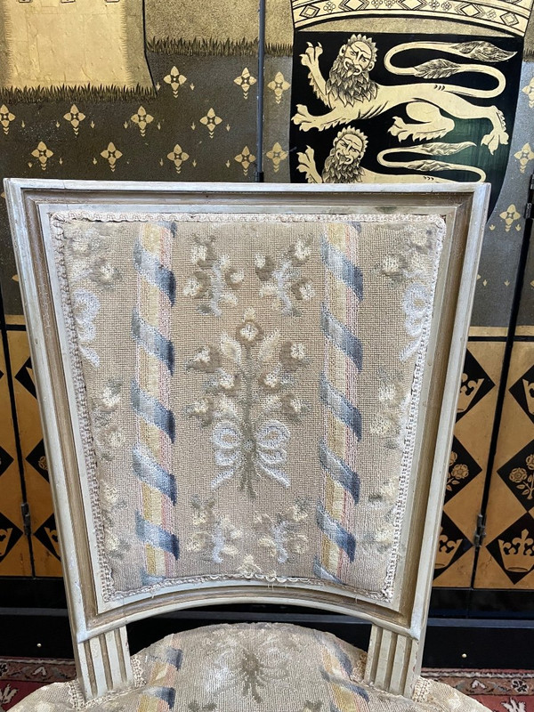 Suite De 6 Chaises De Style Louis XVI