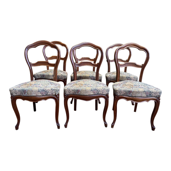 Suite Of 6 Louis Philippe Mahogany Chairs