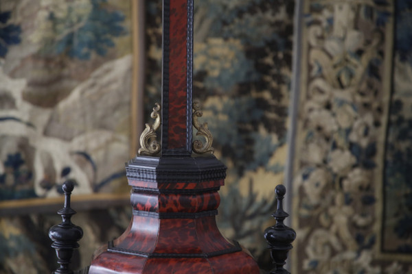18th century style altar cross in blackened wood and tortoise shells