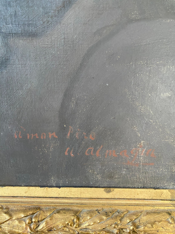 Portrait of a man signed Almagia