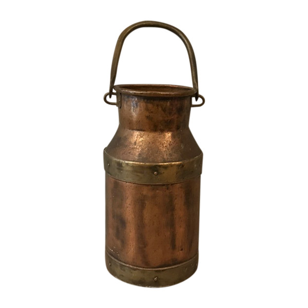 Copper bucket, 20th century milk jug