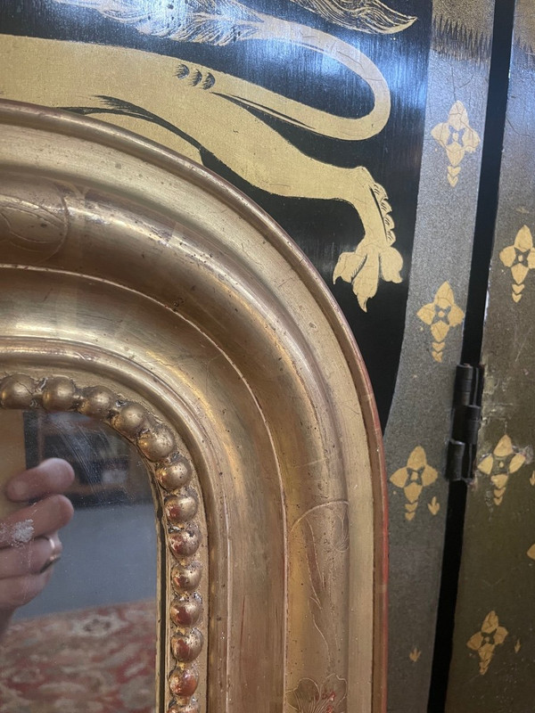 Specchio d'epoca Luigi Filippo in foglia d'oro