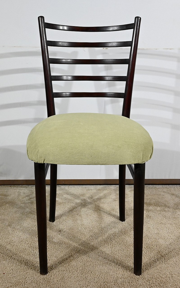 Suite mit 4 skandinavischen Stühlen aus gebeiztem Holz – 1960
