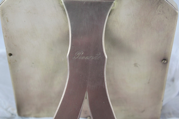Miniature peinte de Louise Besnard (1816-1879) et cadre en bronze doré Picart