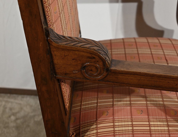 Fauteuil en Acajou Massif, époque Directoire – Début XIXe