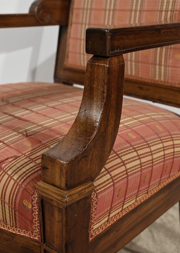 Fauteuil en Acajou Massif, époque Directoire – Début XIXe
