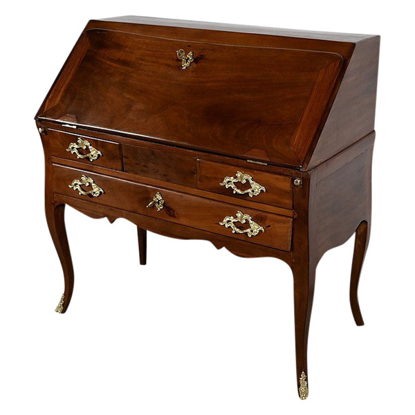 Petit Bureau de Port en Acajou de Cuba, époque Louis XV – XVIIIe