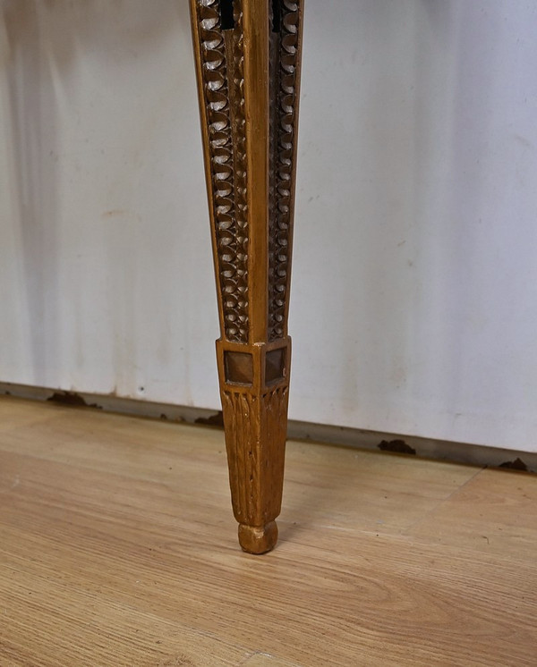 Petite Console d’Applique en Bois Sculpté, style Louis XVI, époque Napoléon III – Milieu XIXe
