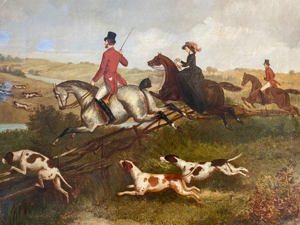 19th century English school hunting party