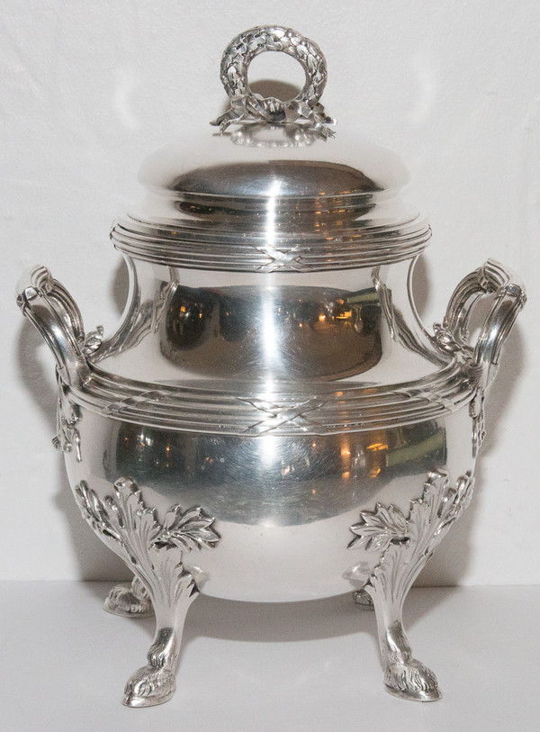 4 Piece Tea And Coffee Service In Sterling Silver Goldsmith Olier & Caron
