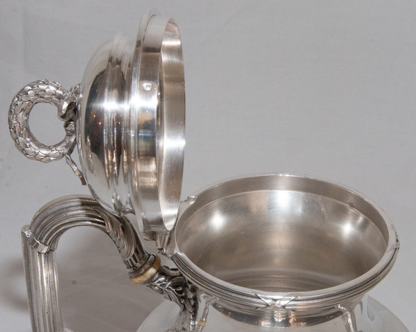 4 Piece Tea And Coffee Service In Sterling Silver Goldsmith Olier & Caron