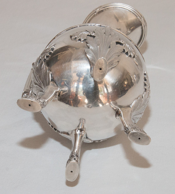 4 Piece Tea And Coffee Service In Sterling Silver Goldsmith Olier & Caron