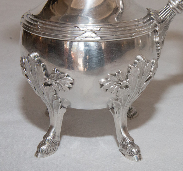 4 Piece Tea And Coffee Service In Sterling Silver Goldsmith Olier & Caron
