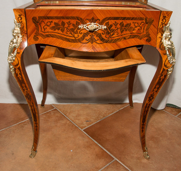Travailleuse En Marqueterie époque Napoleon III