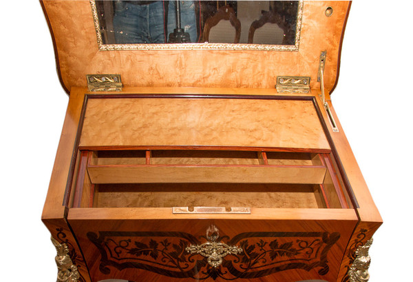 Travailleuse En Marqueterie époque Napoleon III