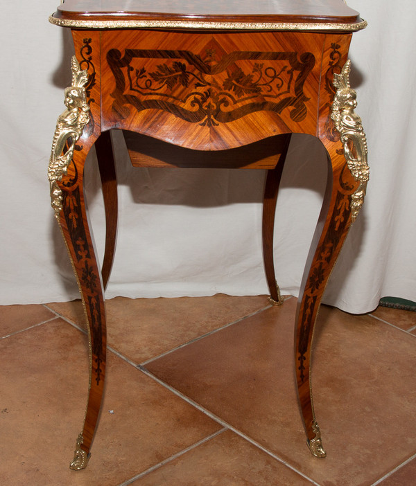 Travailleuse En Marqueterie époque Napoleon III