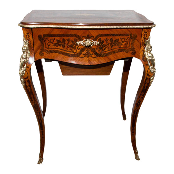 Travailleuse En Marqueterie époque Napoleon III