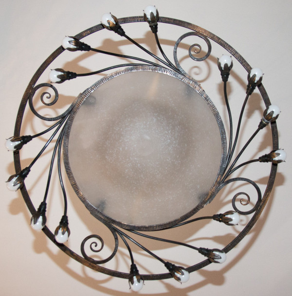 Large Schneider Chandelier Art Deco Period