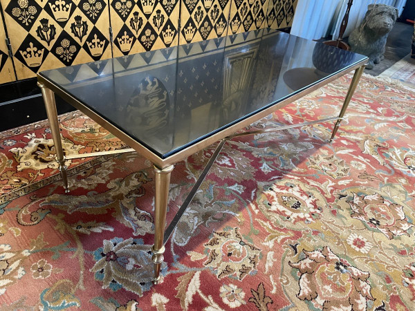 Table Basse En Laiton Et Marbre De Mazy