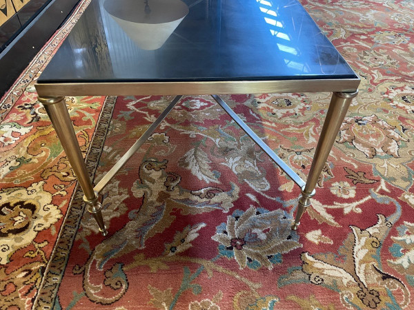 Table Basse En Laiton Et Marbre De Mazy
