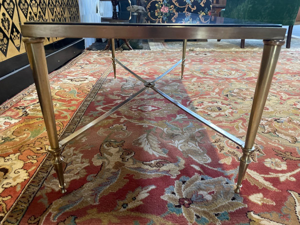 Table Basse En Laiton Et Marbre De Mazy