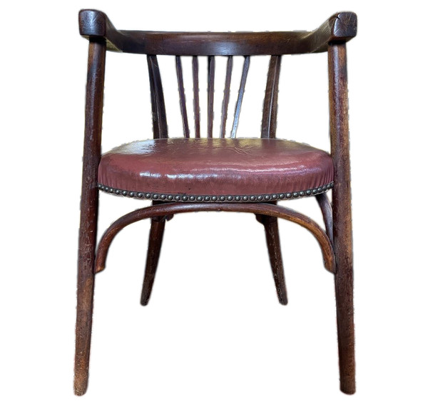 Fauteuil De Bureau Signé " japy Frères " Pas Thonet