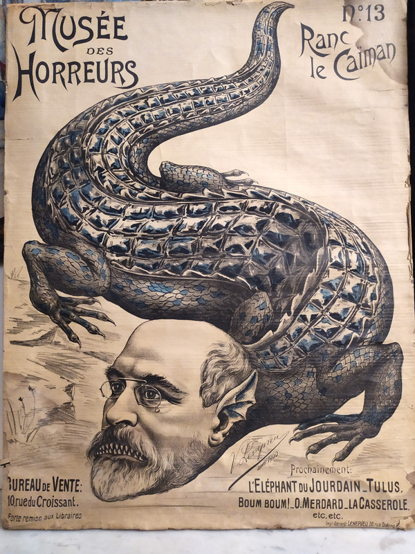  Museum des Grauens Ranc Le Caïman Nr. 13 von Lenepveu Jan. 1900 Dreyfus-Karikatur-Antisemitismus