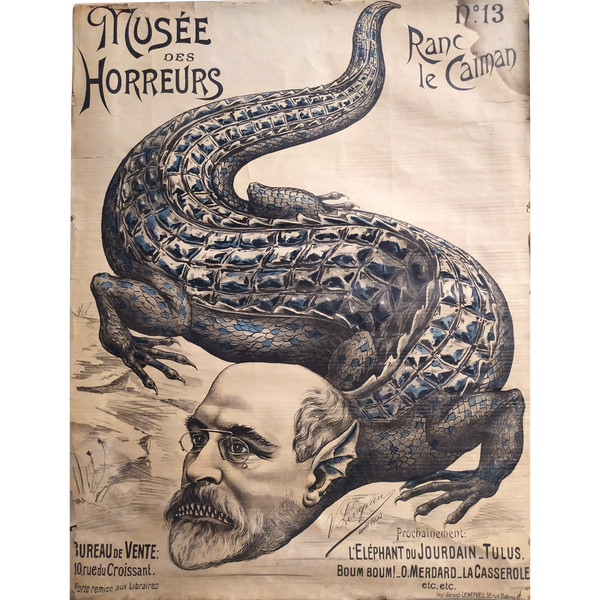  Museum des Grauens Ranc Le Caïman Nr. 13 von Lenepveu Jan. 1900 Dreyfus-Karikatur-Antisemitismus