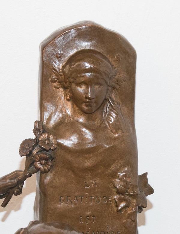 Bronze « Le Souvenir » Signé E Picault Fin XIXe Siècle