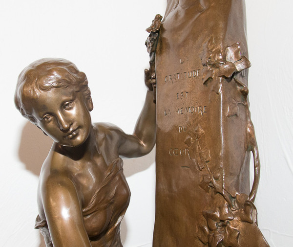 Bronze « Le Souvenir » Signé E Picault Fin XIXe Siècle
