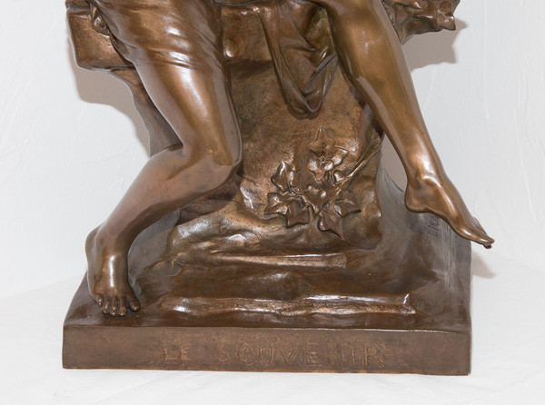 Bronze « Le Souvenir » Signé E Picault Fin XIXe Siècle