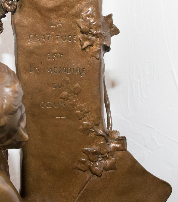 Bronze « Le Souvenir » Signé E Picault Fin XIXe Siècle