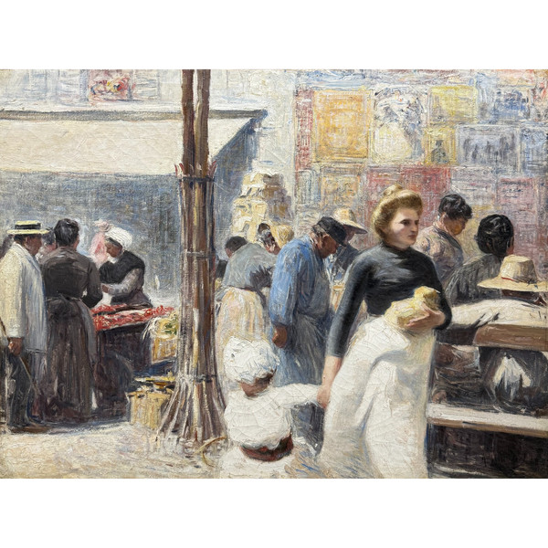 Anatole Eugène Hillairet (1880-1928) Return From the Market, Circa 1899