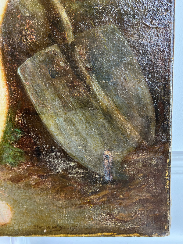 RARE PEINTURE ANCIENNE SIGNÉE DE JEAN JULES ANTOINE LECOMTE DU NOÜY 1916