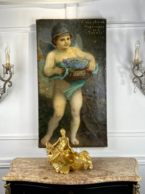 RARE PEINTURE ANCIENNE SIGNÉE DE JEAN JULES ANTOINE LECOMTE DU NOÜY 1916