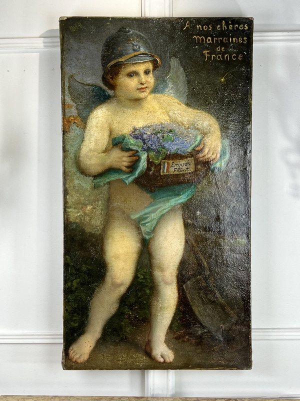 RARE PEINTURE ANCIENNE SIGNÉE DE JEAN JULES ANTOINE LECOMTE DU NOÜY 1916