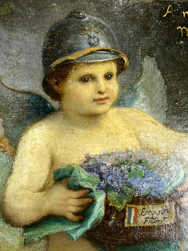 RARE PEINTURE ANCIENNE SIGNÉE DE JEAN JULES ANTOINE LECOMTE DU NOÜY 1916