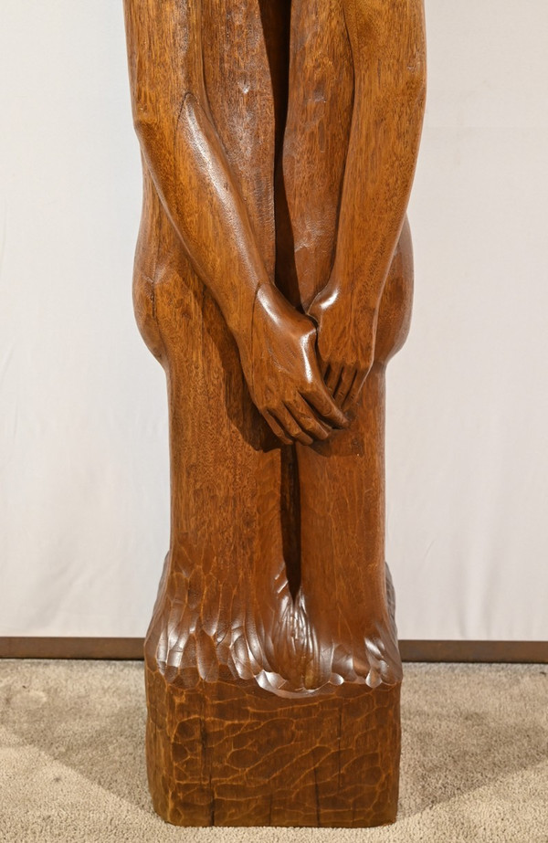 Importante Scultura in Mogano Massello – Metà del XX Secolo
