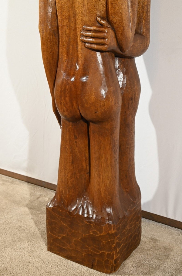 Importante Scultura in Mogano Massello – Metà del XX Secolo
