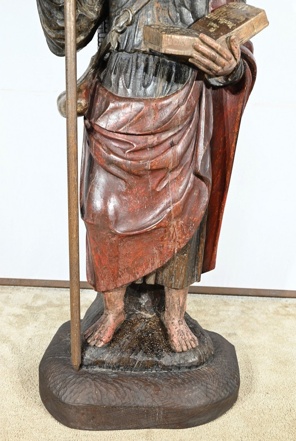 Importante Scultura di San Giacomo in Rovere Policromo – XVIII Secolo