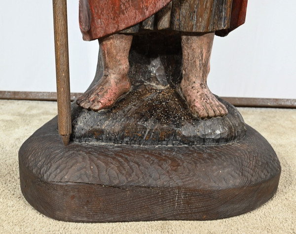 Importante Scultura di San Giacomo in Rovere Policromo – XVIII Secolo