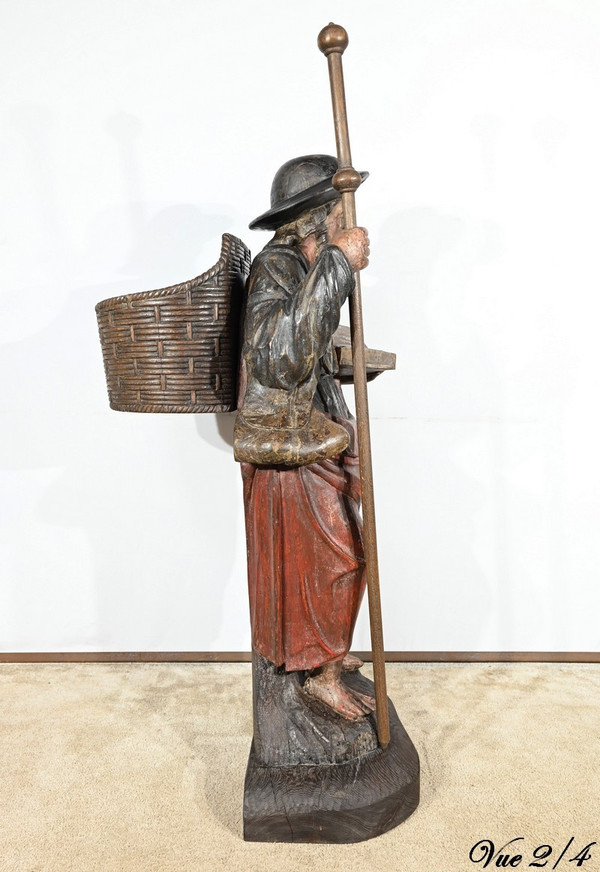 Importante Scultura di San Giacomo in Rovere Policromo – XVIII Secolo