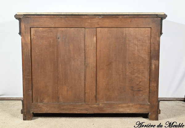 Buffet Commode en Loupe d’Amboine et Palissandre, style Louis XVI – 2ème Partie XIXe