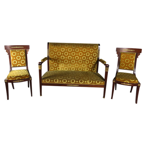 Sofa and two Empire Chairs