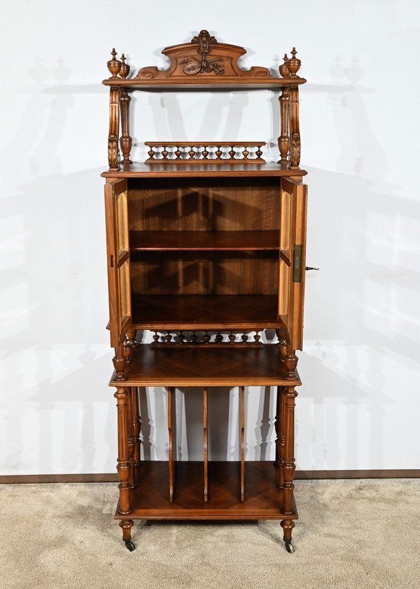 Rare Meuble à Musique en Noyer – 1920
